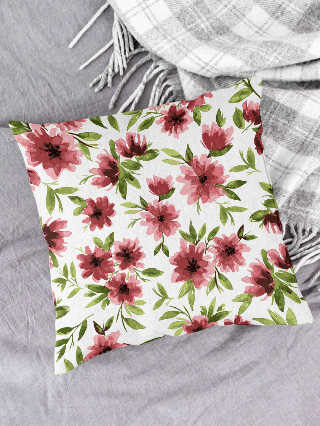 Houzzcode - Water Repellent Green Polyester Pillow Covers 40x40x3 ( Pack of 1 ) Houzzcode - Water Repellent Green Polyester Pillow Covers 40x40x3 ( Pack of 1 )