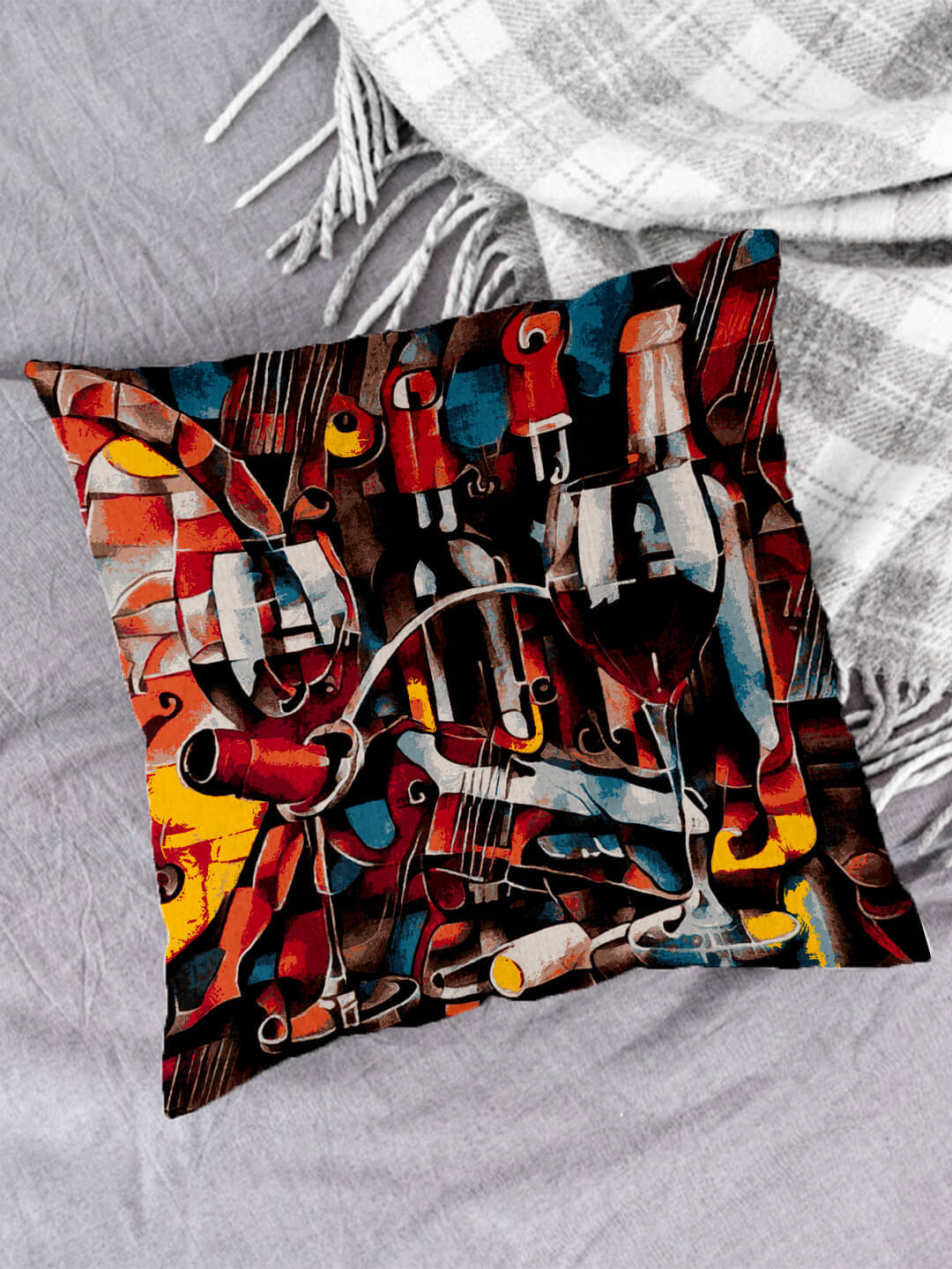 Houzzcode - Water Repellent Multi Polyester Pillow Covers 40x40x3 ( Pack of 1 ) Houzzcode - Water Repellent Multi Polyester Pillow Covers 40x40x3 ( Pack of 1 )