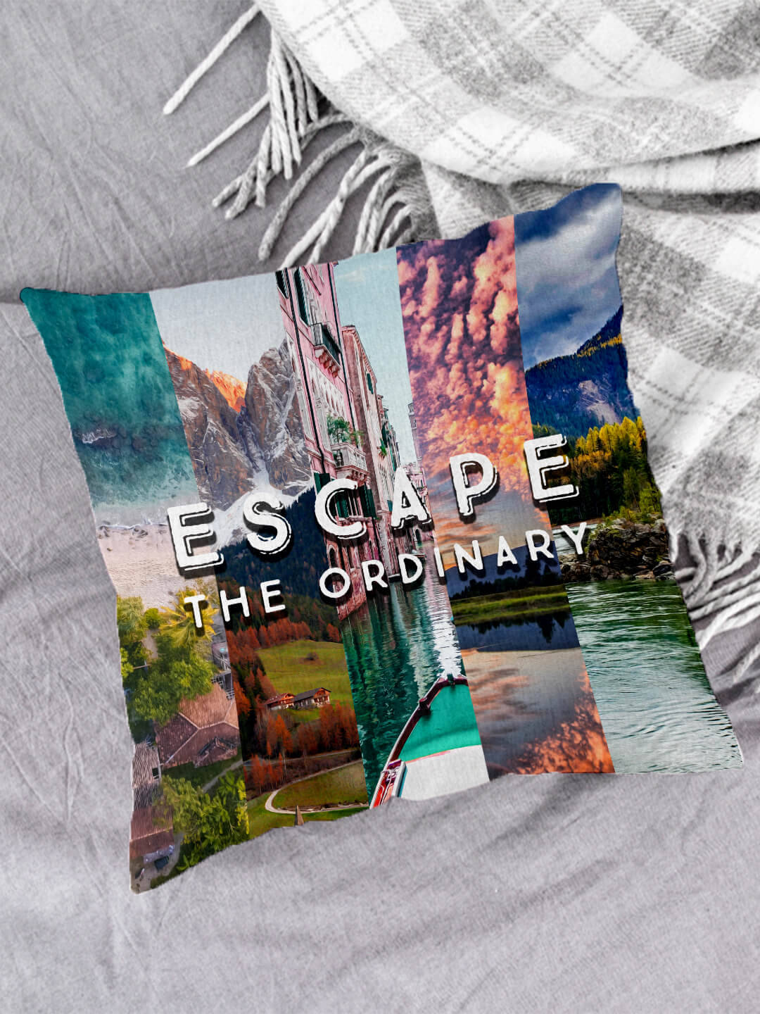 Houzzcode - Water Repellent Multi Polyester Pillow Covers 40x40x3 ( Pack of 1 ) Houzzcode - Water Repellent Multi Polyester Pillow Covers 40x40x3 ( Pack of 1 )