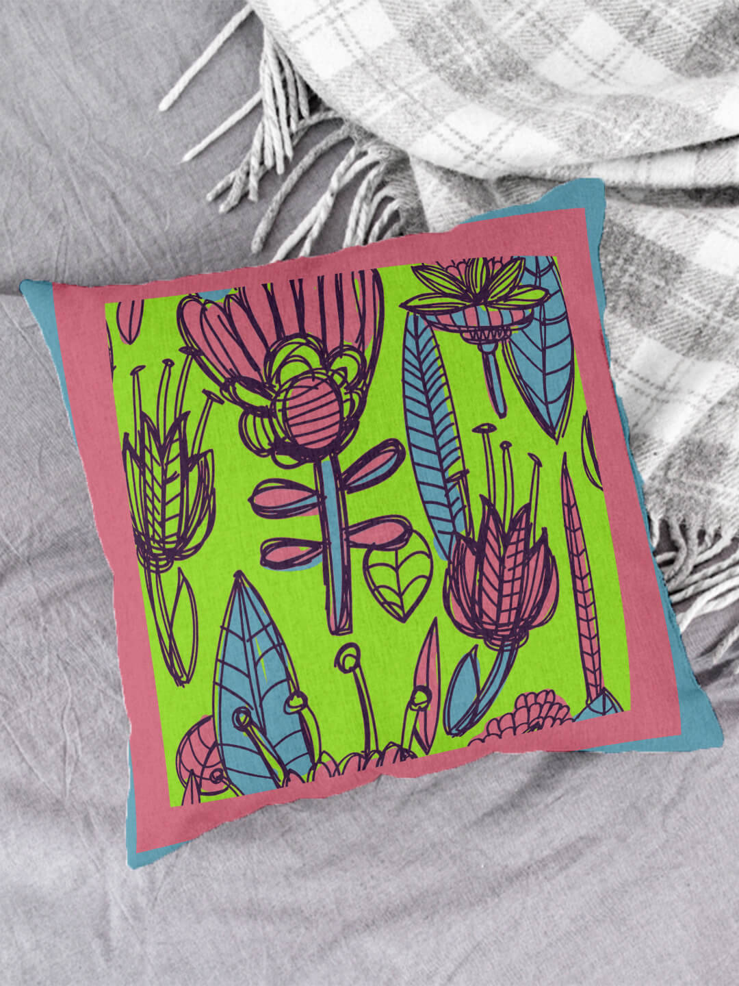 Houzzcode - Water Repellent Multi Polyester Pillow Covers 40x40x3 ( Pack of 1 ) Houzzcode - Water Repellent Multi Polyester Pillow Covers 40x40x3 ( Pack of 1 )