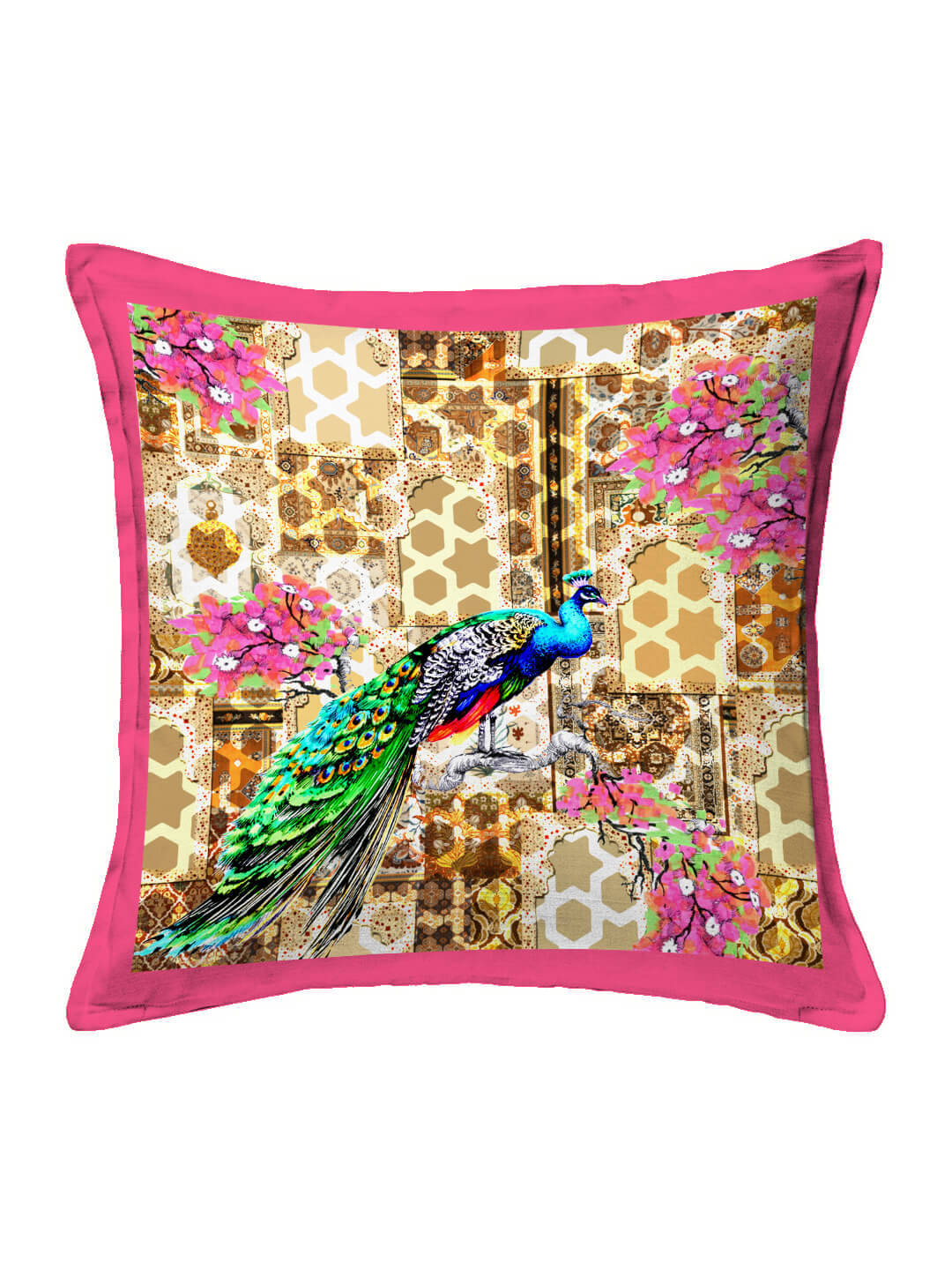 Houzzcode - Water Repellent Multi Polyester Pillow Covers 40x40x3 ( Pack of 1 ) Houzzcode - Water Repellent Multi Polyester Pillow Covers 40x40x3 ( Pack of 1 )