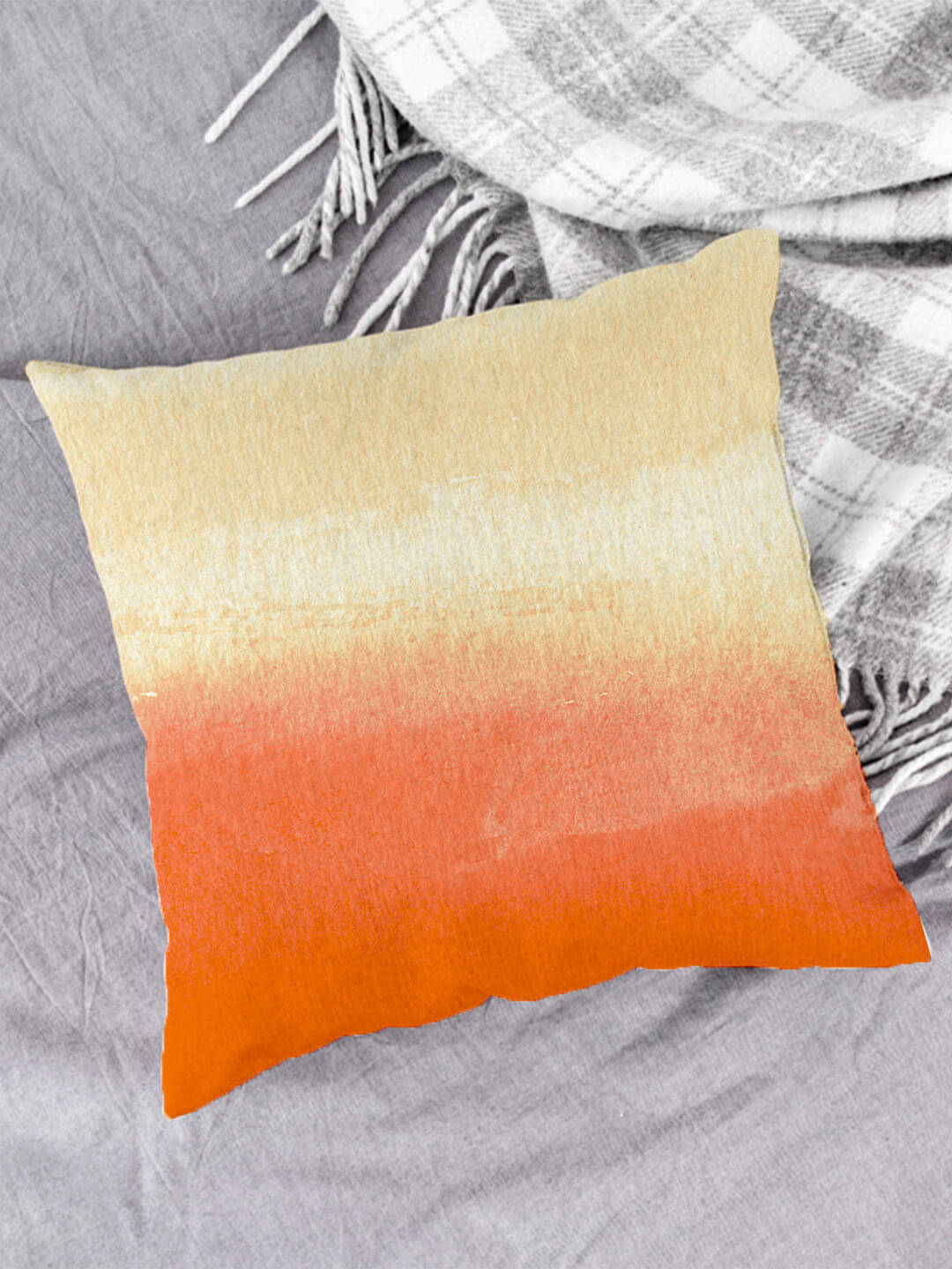 Houzzcode - Water Repellent Orange Polyester Pillow Covers 40x40x3 ( Pack of 1 ) Houzzcode - Water Repellent Orange Polyester Pillow Covers 40x40x3 ( Pack of 1 )