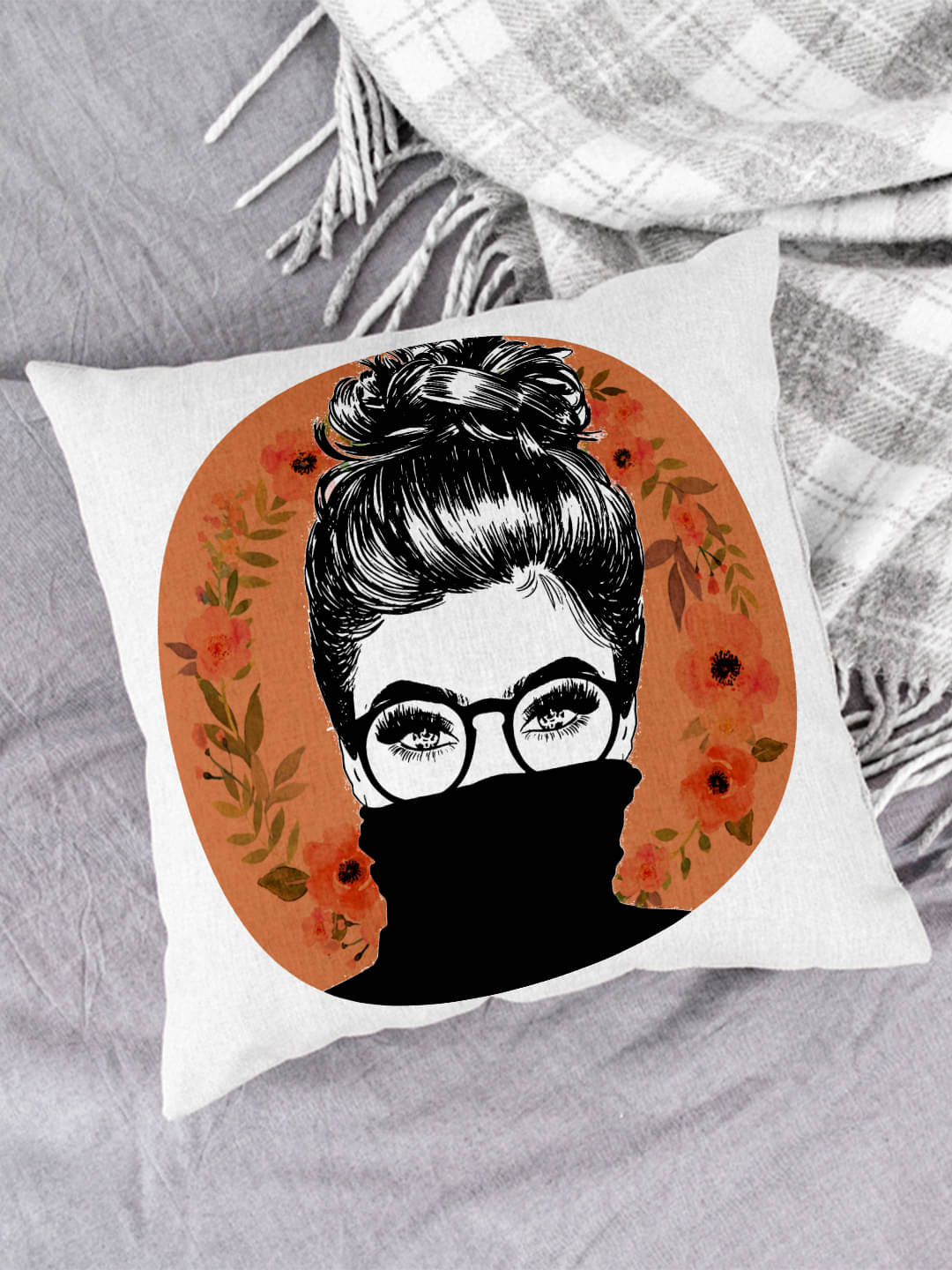 Houzzcode - Water Repellent Orange Polyester Pillow Covers 40x40x3 ( Pack of 1 ) Houzzcode - Water Repellent Orange Polyester Pillow Covers 40x40x3 ( Pack of 1 )