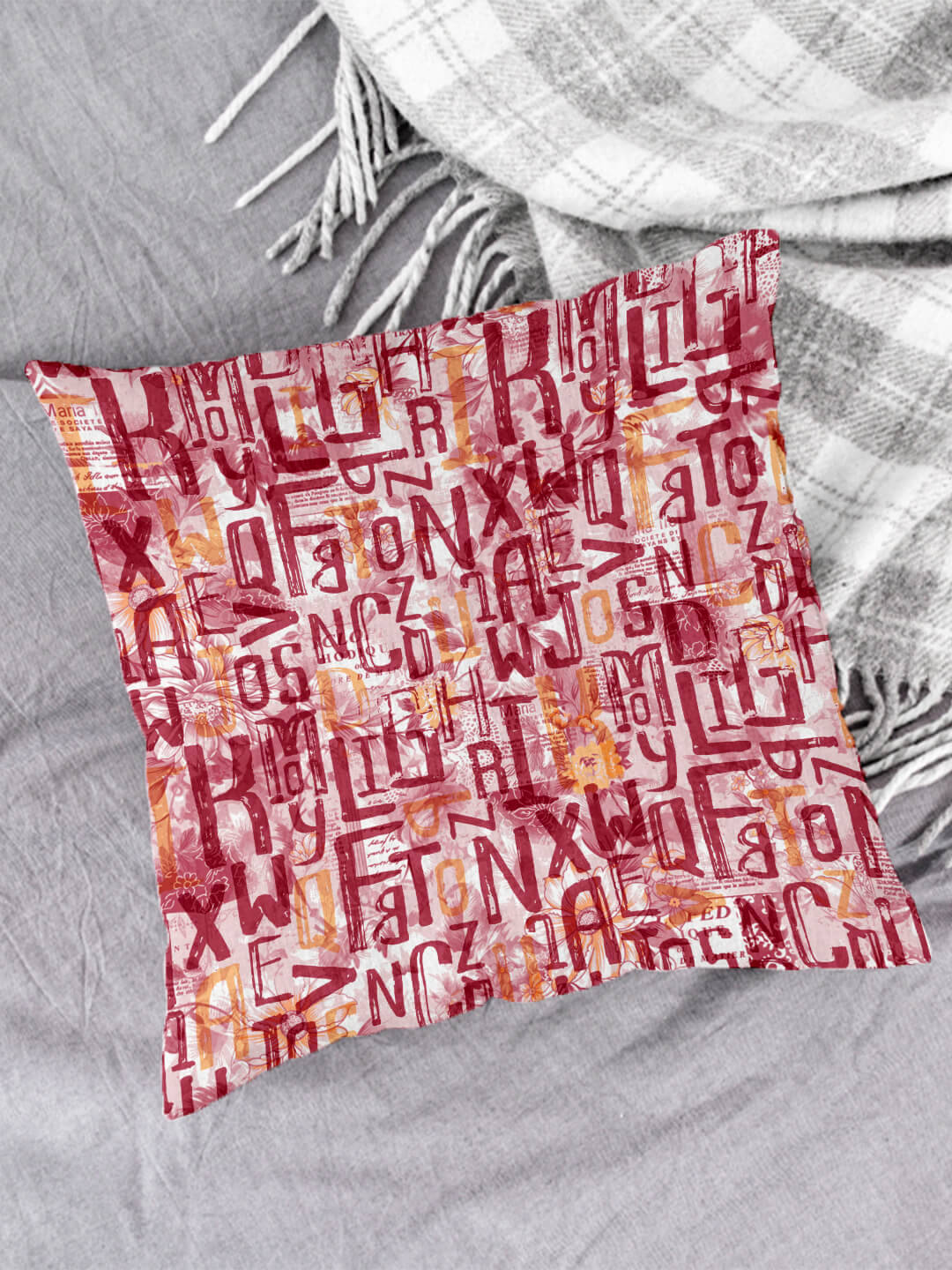 Houzzcode - Water Repellent Peach Polyester Pillow Covers 40x40x3 ( Pack of 1 ) Houzzcode - Water Repellent Peach Polyester Pillow Covers 40x40x3 ( Pack of 1 )