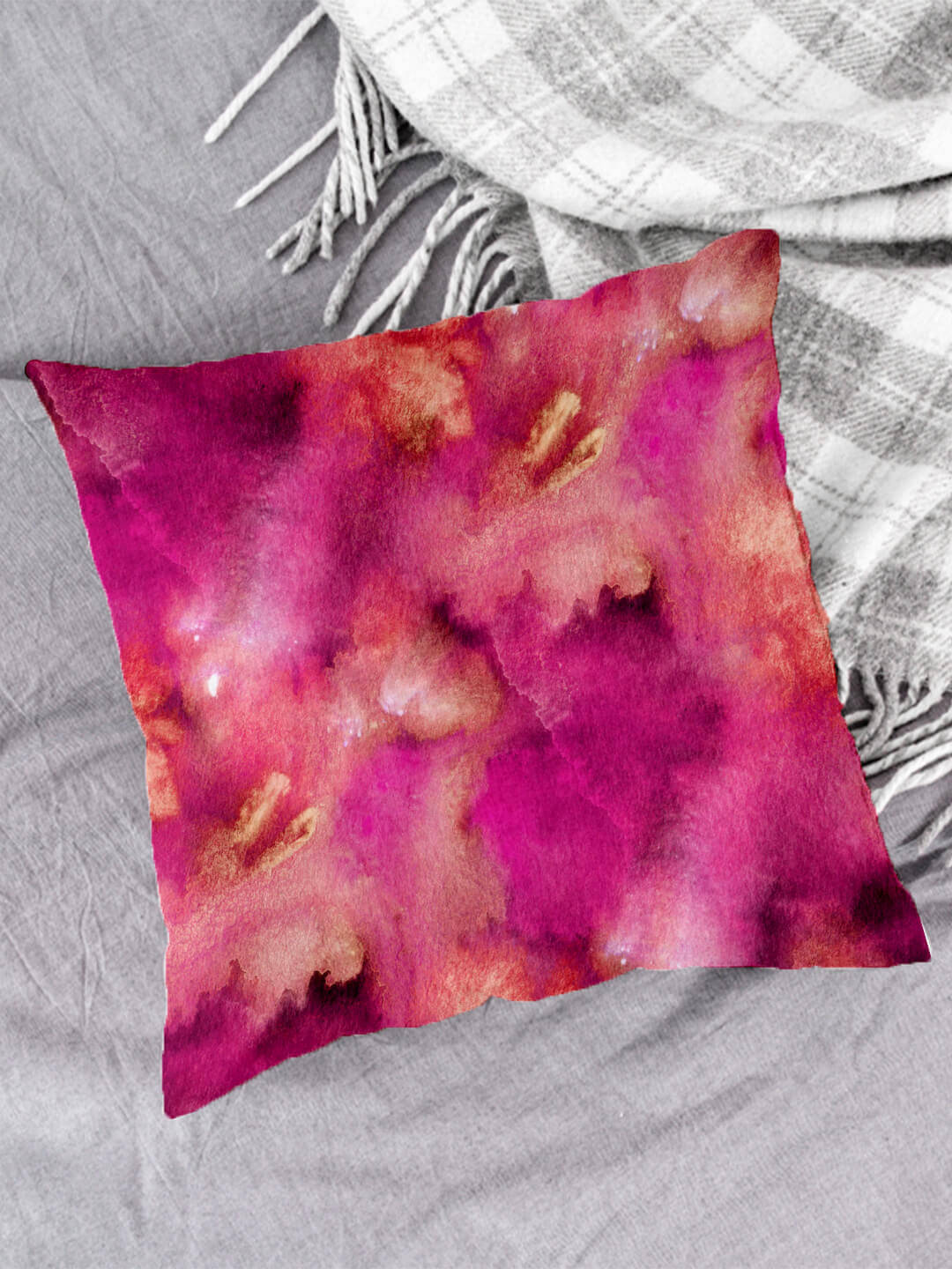 Houzzcode - Water Repellent Pink Polyester Pillow Covers 40x40x3 ( Pack of 1 ) Houzzcode - Water Repellent Pink Polyester Pillow Covers 40x40x3 ( Pack of 1 )