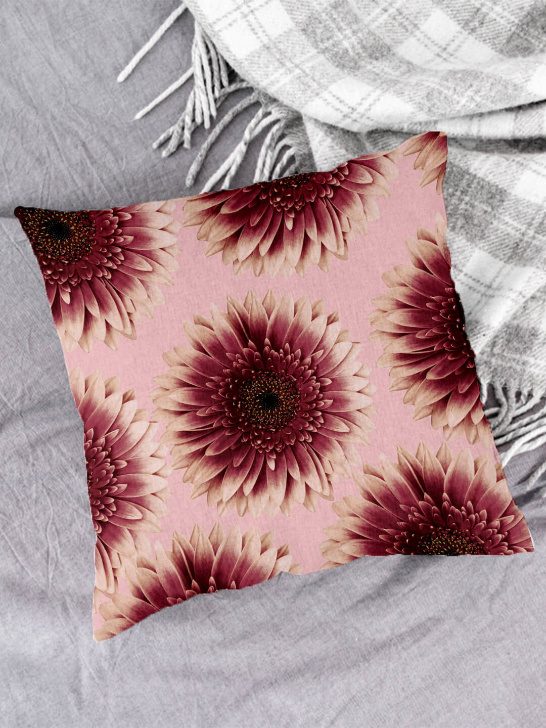 Houzzcode - Water Repellent Pink Polyester Pillow Covers 40x40x3 ( Pack of 1 ) Houzzcode - Water Repellent Pink Polyester Pillow Covers 40x40x3 ( Pack of 1 )