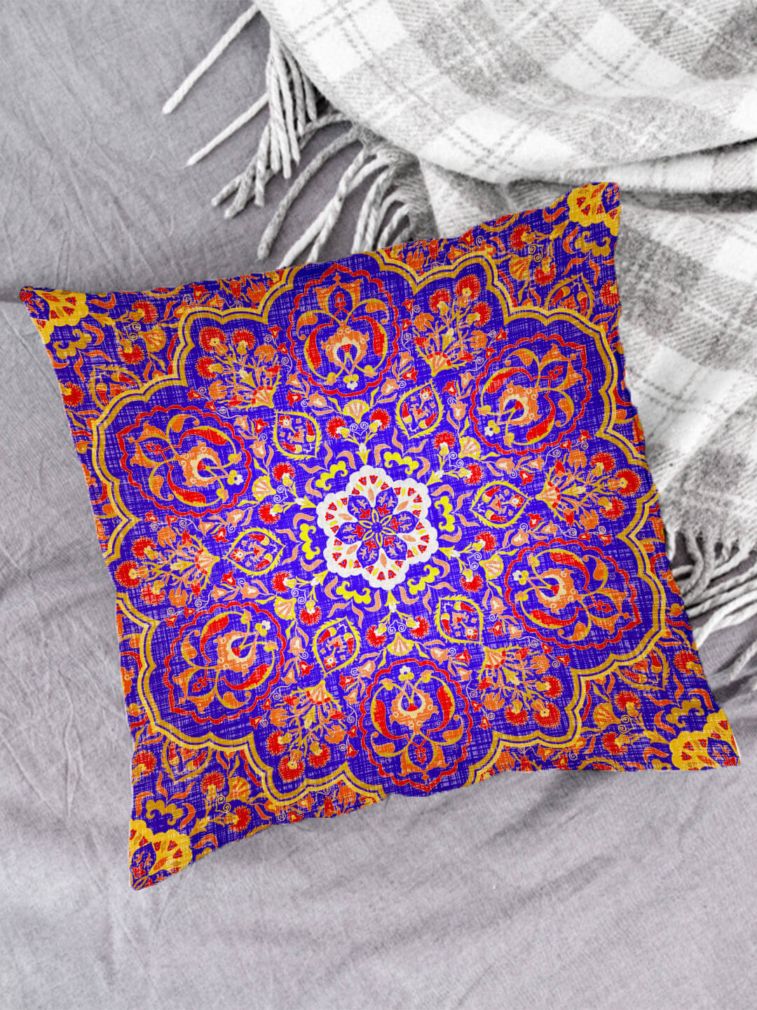 Houzzcode - Water Repellent Purple Polyester Pillow Covers 40x40x3 ( Pack of 1 ) Houzzcode - Water Repellent Purple Polyester Pillow Covers 40x40x3 ( Pack of 1 )