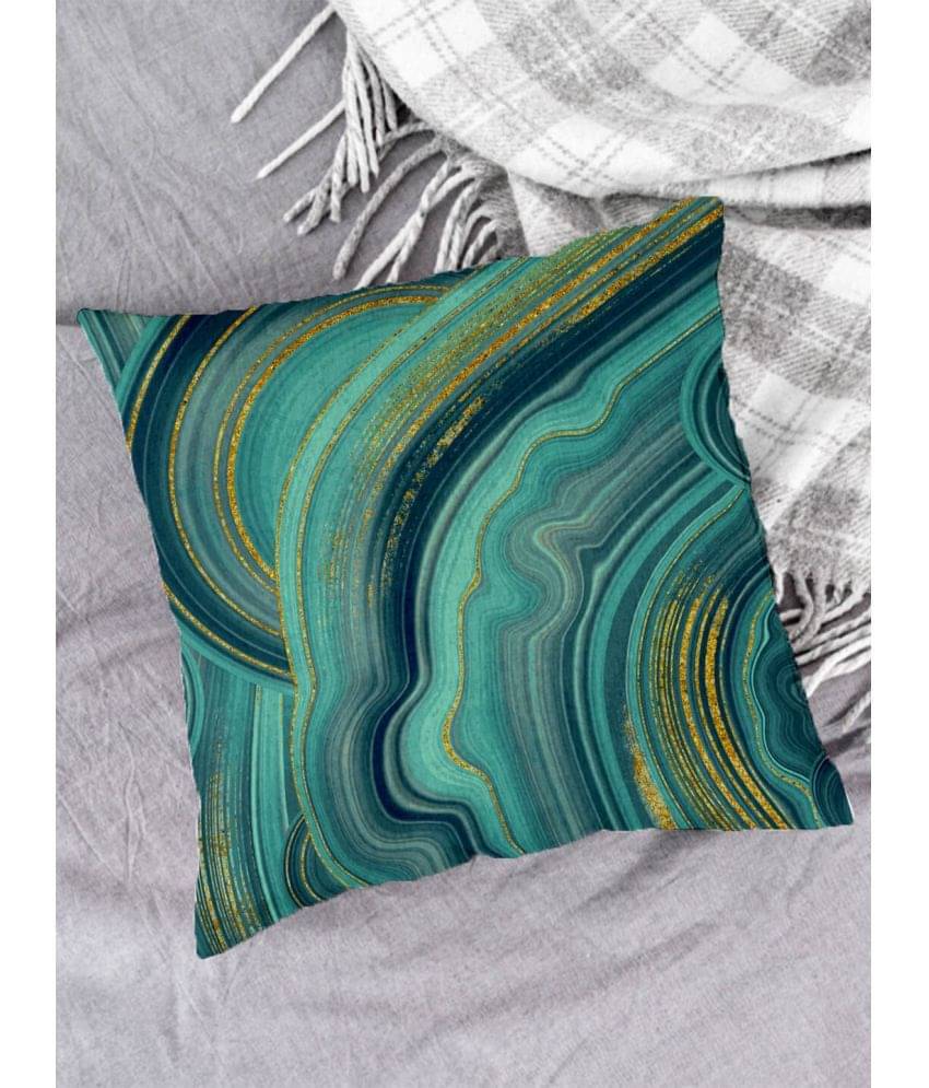 Houzzcode - Water Repellent Sea Green Polyester Pillow Covers 40x40x3 ( Pack of 1 ) Houzzcode - Water Repellent Sea Green Polyester Pillow Covers 40x40x3 ( Pack of 1 )