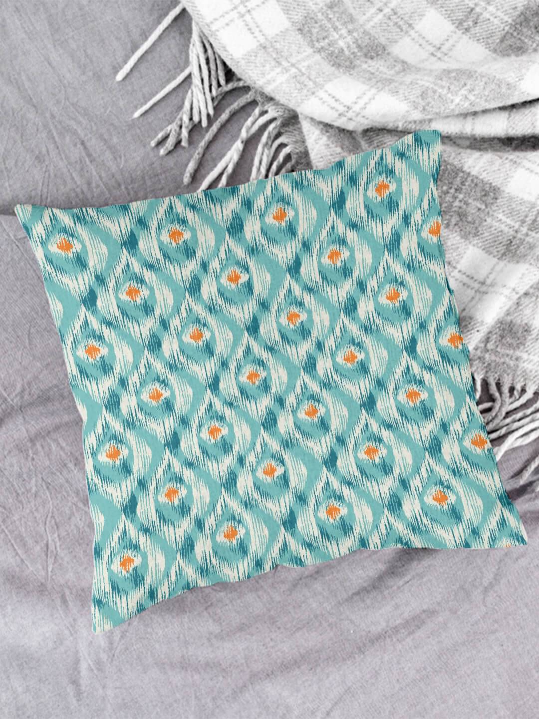     			Houzzcode - Water Repellent Sky Blue Polyester Pillow Covers 40x40x3 ( Pack of 1 )