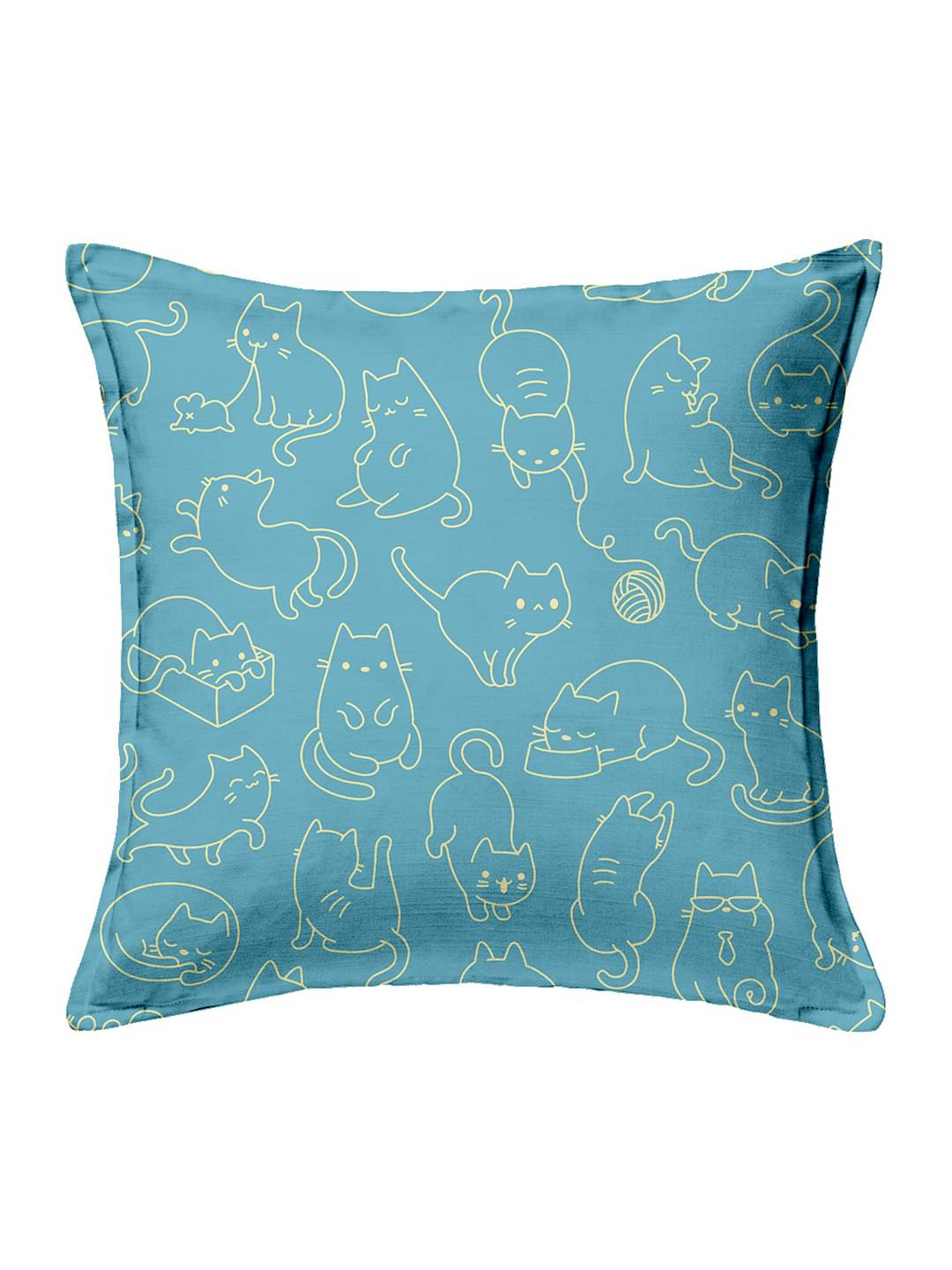 Houzzcode - Water Repellent Yellow Polyester Pillow Covers 40x40x3 ( Pack of 1 ) Houzzcode - Water Repellent Yellow Polyester Pillow Covers 40x40x3 ( Pack of 1 )