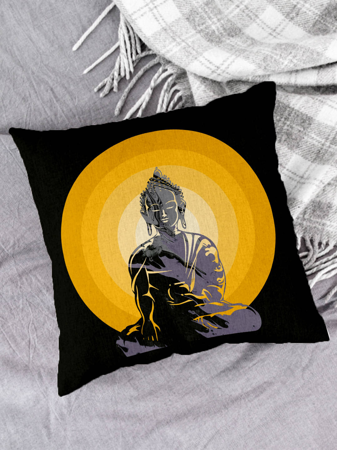 Houzzcode - Water Repellent Yellow Polyester Pillow Covers 40x40x3 ( Pack of 1 ) Houzzcode - Water Repellent Yellow Polyester Pillow Covers 40x40x3 ( Pack of 1 )