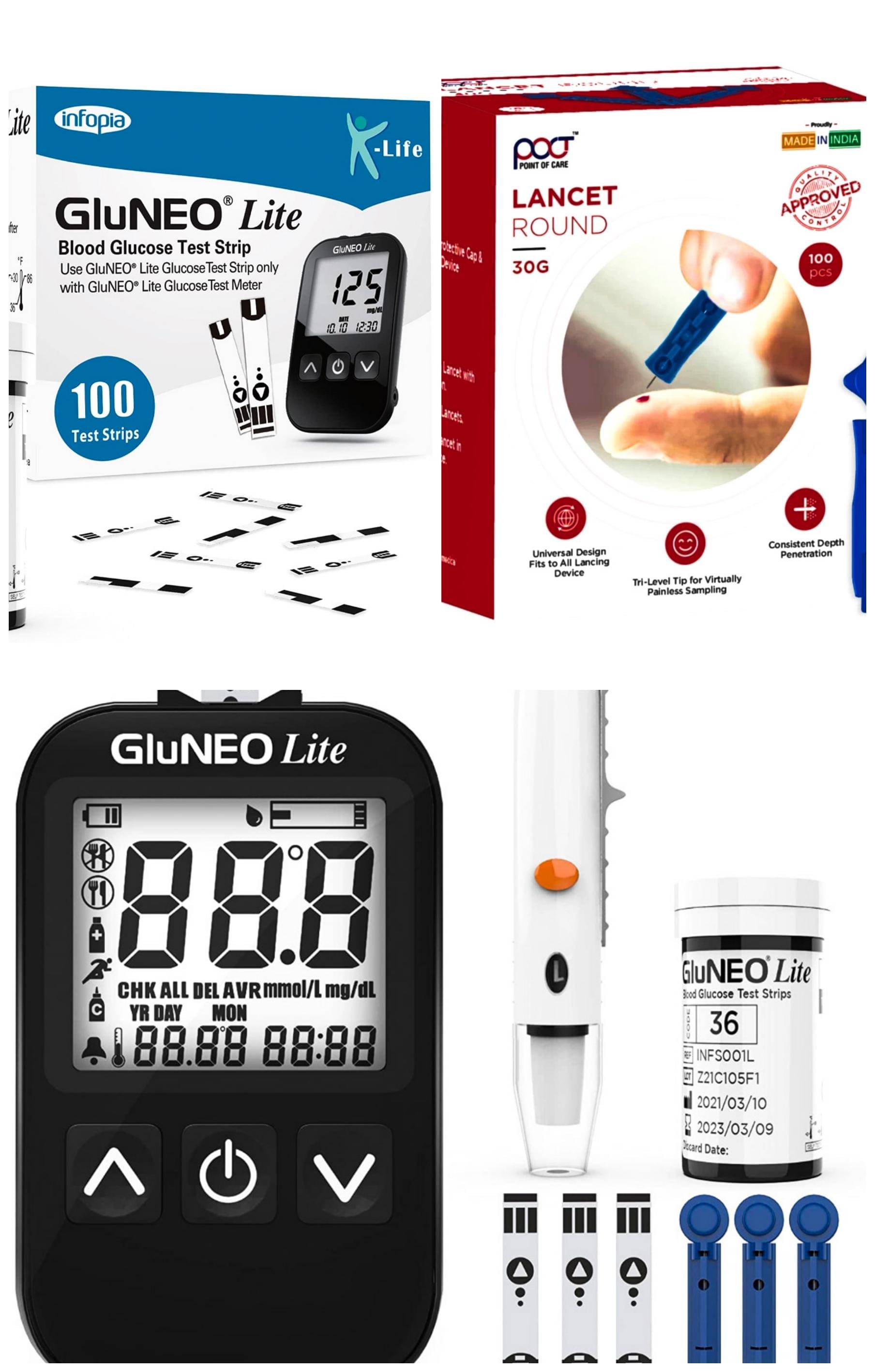 Klife - 100 strips & Lancet with Glucometer Expiry March 2024 Klife - 100 strips & Lancet with Glucometer Expiry March 2024