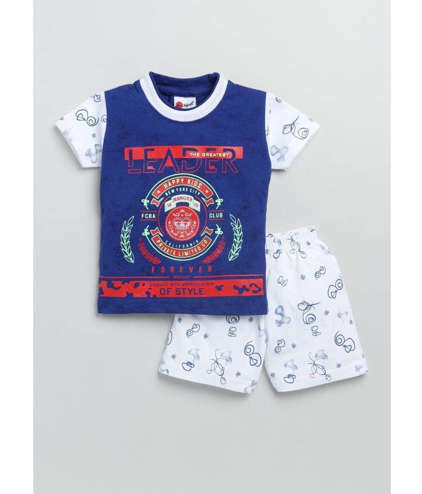     			Mars Infiniti Pack of 1 Boys Cotton T-Shirt & Shorts Set ( Blue )