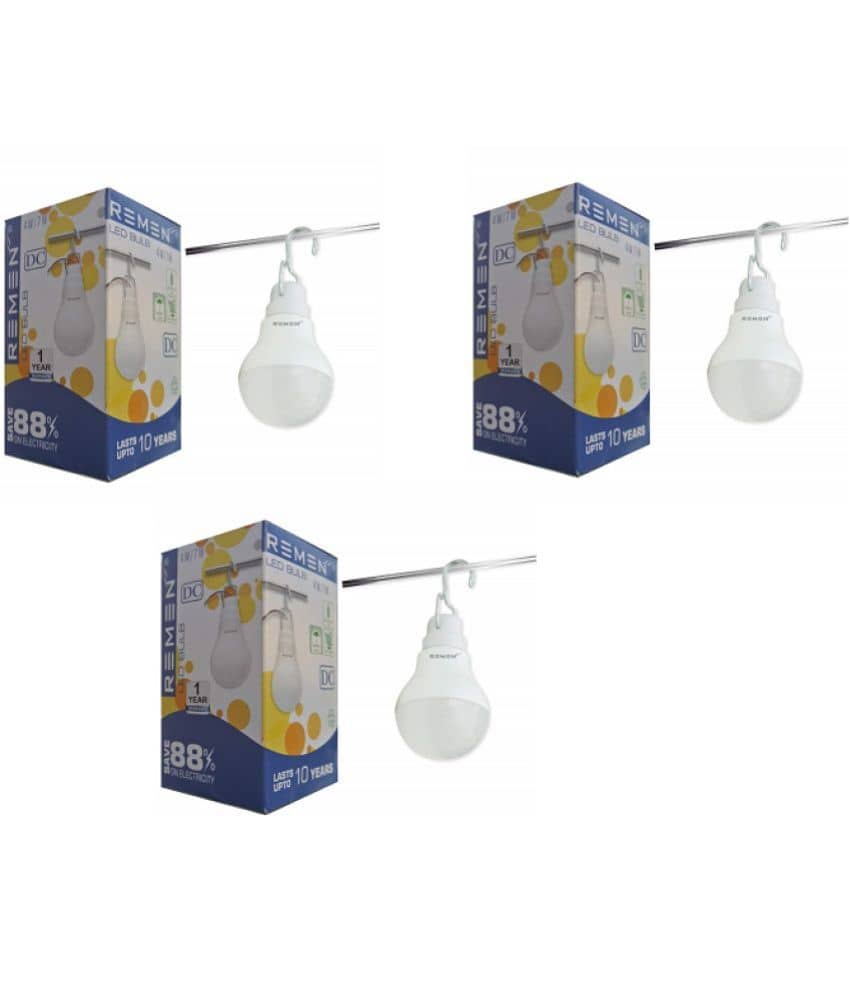 Remen Led Lites - 4W Cool Day Light LED Bulb ( Pack of 3 )