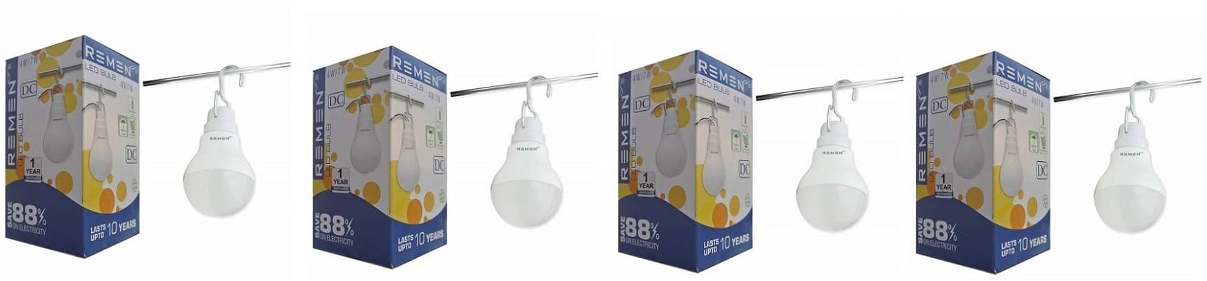Remen Led Lites - 4W Cool Day Light LED Bulb ( Pack of 4 )