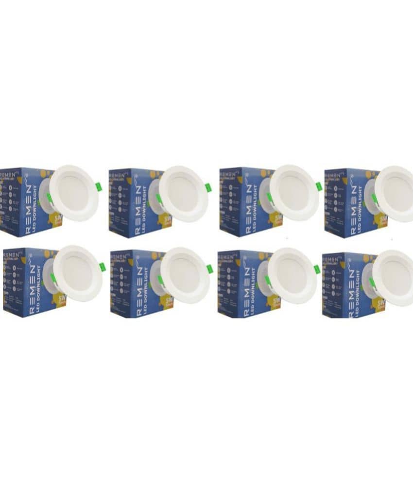 Remen Led Lites - 5W Cool Day Light LED Bulb ( Pack of 8 )