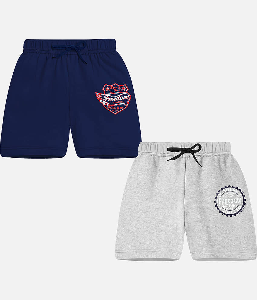 Trampoline Pack of 2 Cotton Shorts For Boys ( Multicolor 2 ) - Shorts | Buy online on ZillyBuy