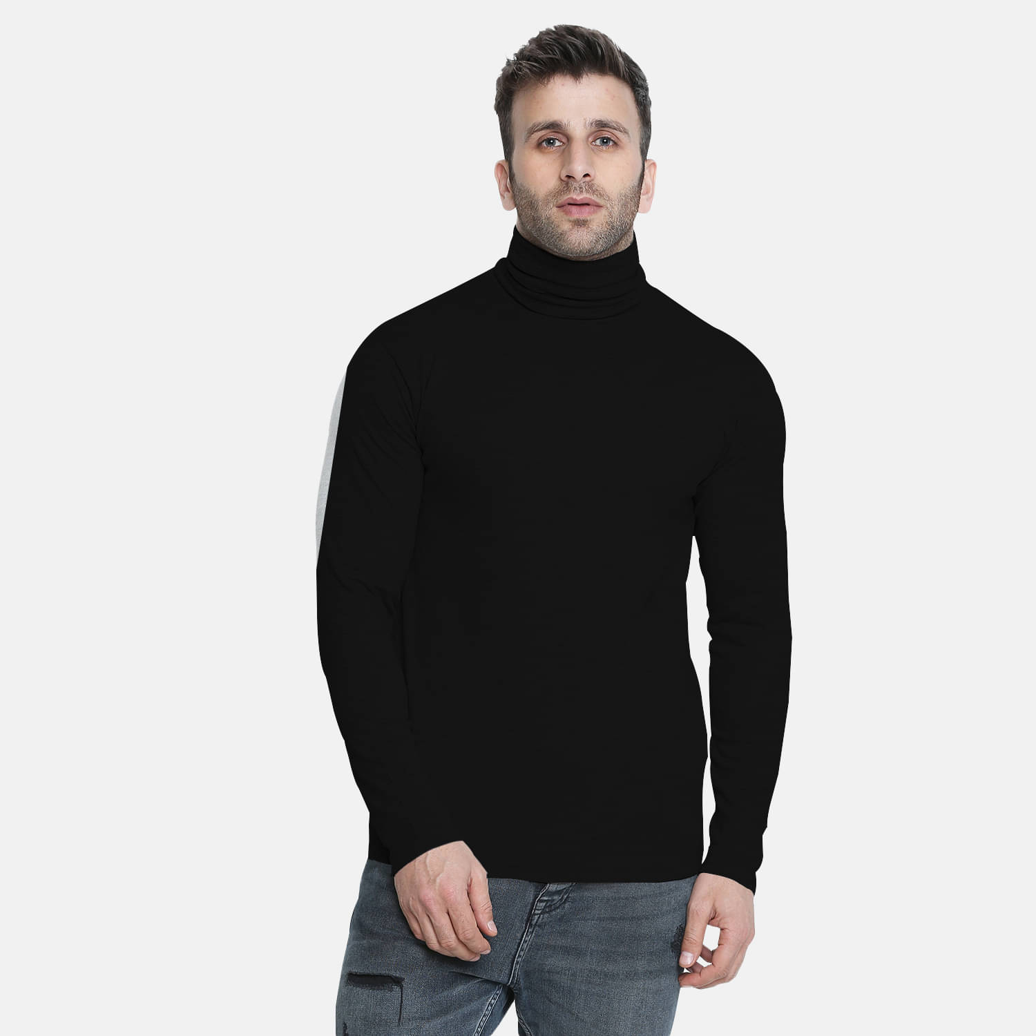     			Chkokko Pack of 1 Cotton Blend Regular Fit Men's T-Shirt ( Black )