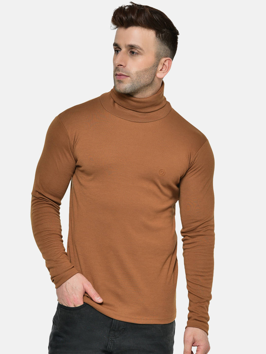     			Chkokko Pack of 1 Cotton Blend Regular Fit Men's T-Shirt ( Gold )