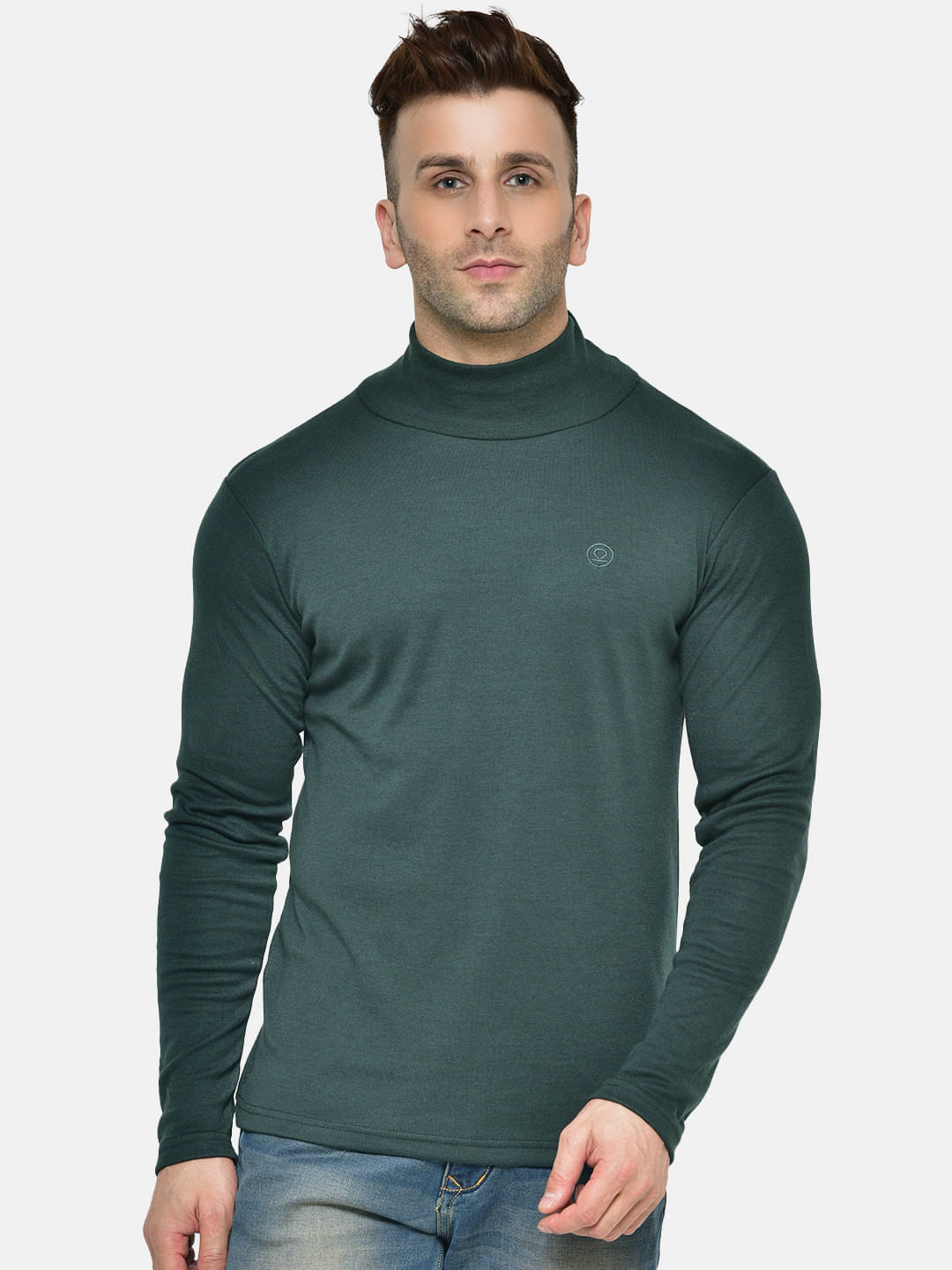     			Chkokko Pack of 1 Cotton Blend Regular Fit Men's T-Shirt ( Green )