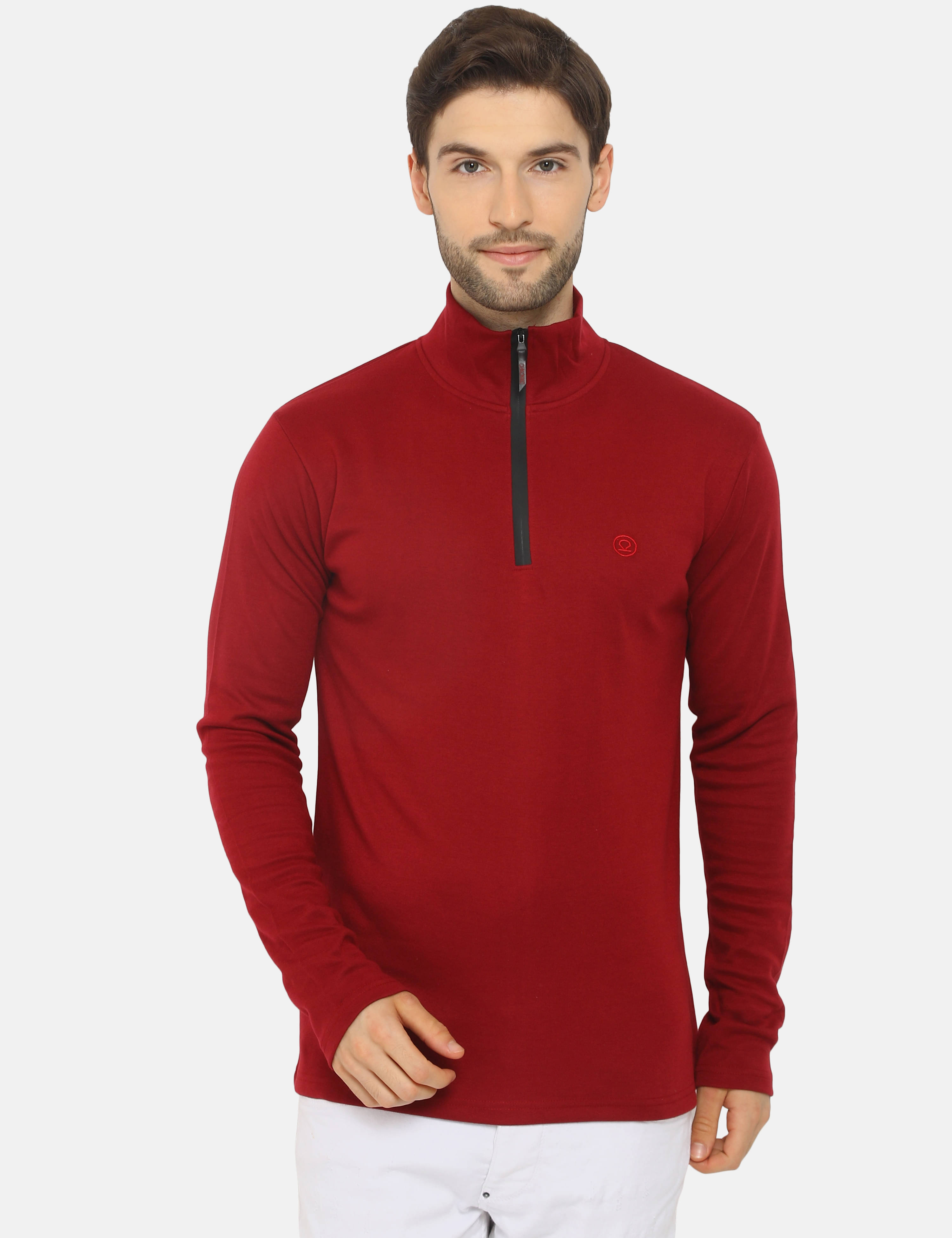 Chkokko Pack of 1 Cotton Blend Regular Fit Men's T-Shirt ( Maroon ) Chkokko Pack of 1 Cotton Blend Regular Fit Men's T-Shirt ( Maroon )