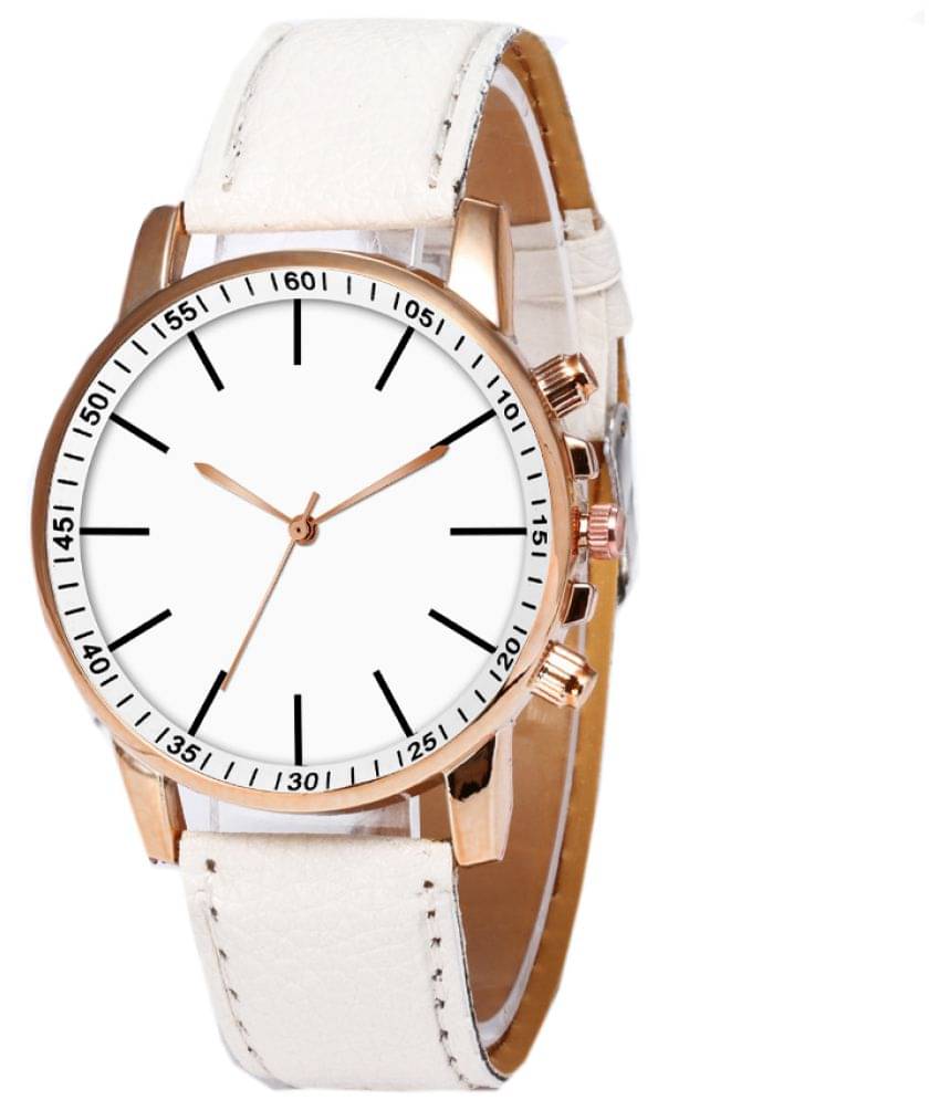     			Cosmic - White Leather Analog Men's Watch
