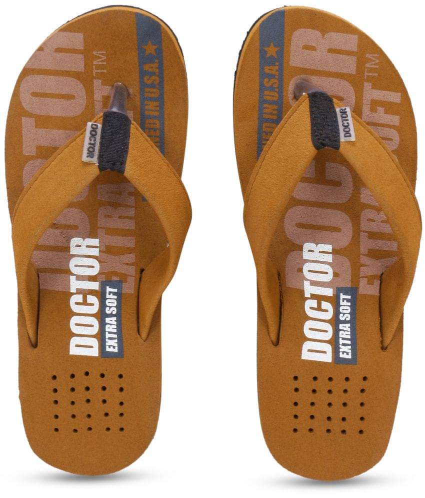     			DOCTOR EXTRA SOFT - Tan Men's Thong Flip Flop