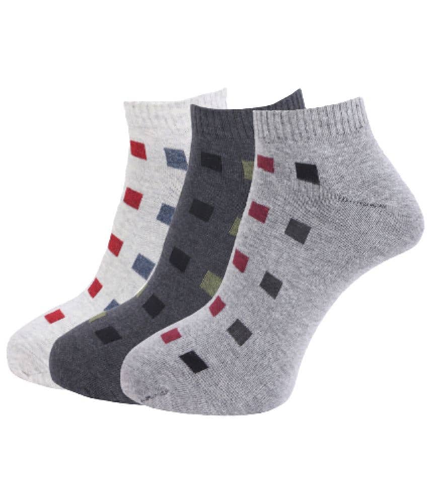 Dollar Socks - Cotton Men's Self Design Multicolor Ankle Length Socks ( Pack of 3 ) - Socks | Buy online on ZillyBuy