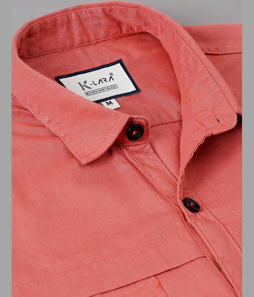 K-LARA - Pink Cotton Slim Fit Men's Casual Shirt ( Pack of 1 )