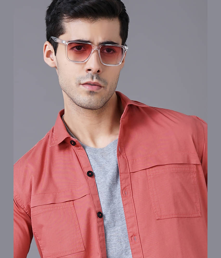 K-LARA - Pink Cotton Slim Fit Men's Casual Shirt ( Pack of 1 )