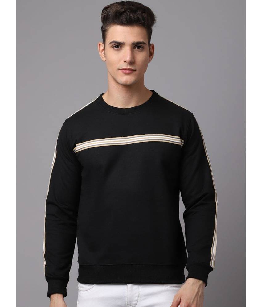 OBAAN - Black Fleece Regular Fit Men's Sweatshirt ( Pack of 1 ) OBAAN - Black Fleece Regular Fit Men's Sweatshirt ( Pack of 1 )