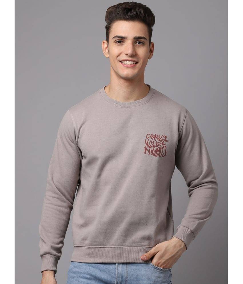    			OBAAN - Grey Fleece Regular Fit Men's Sweatshirt ( Pack of 1 )