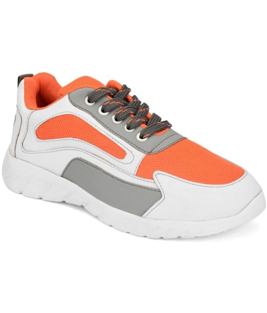     			SCETTRO - Orange Men's Sneakers
