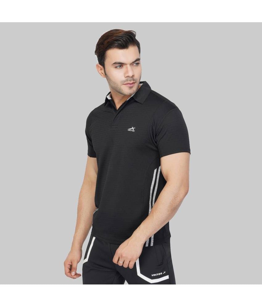     			Vector X - Black Polyester Regular Fit Men's Sports Polo T-Shirt ( Pack of 1 )