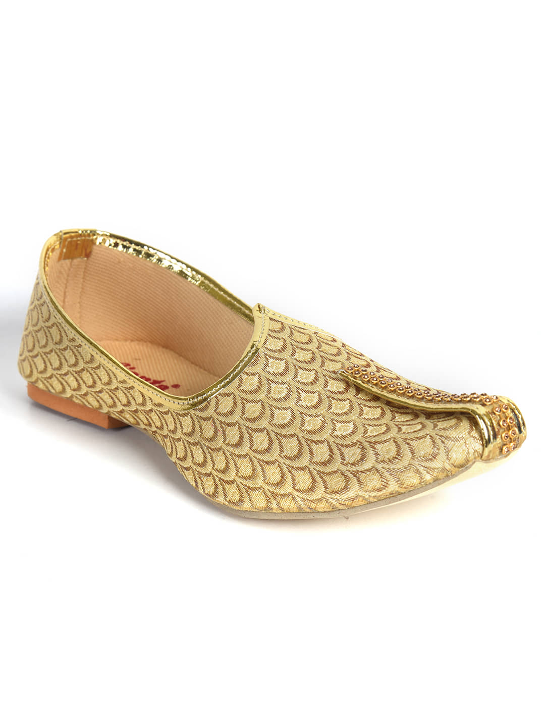 Ajanta - Gold Men's Mojaris - Ethnic Shoes | Buy online on ZillyBuy