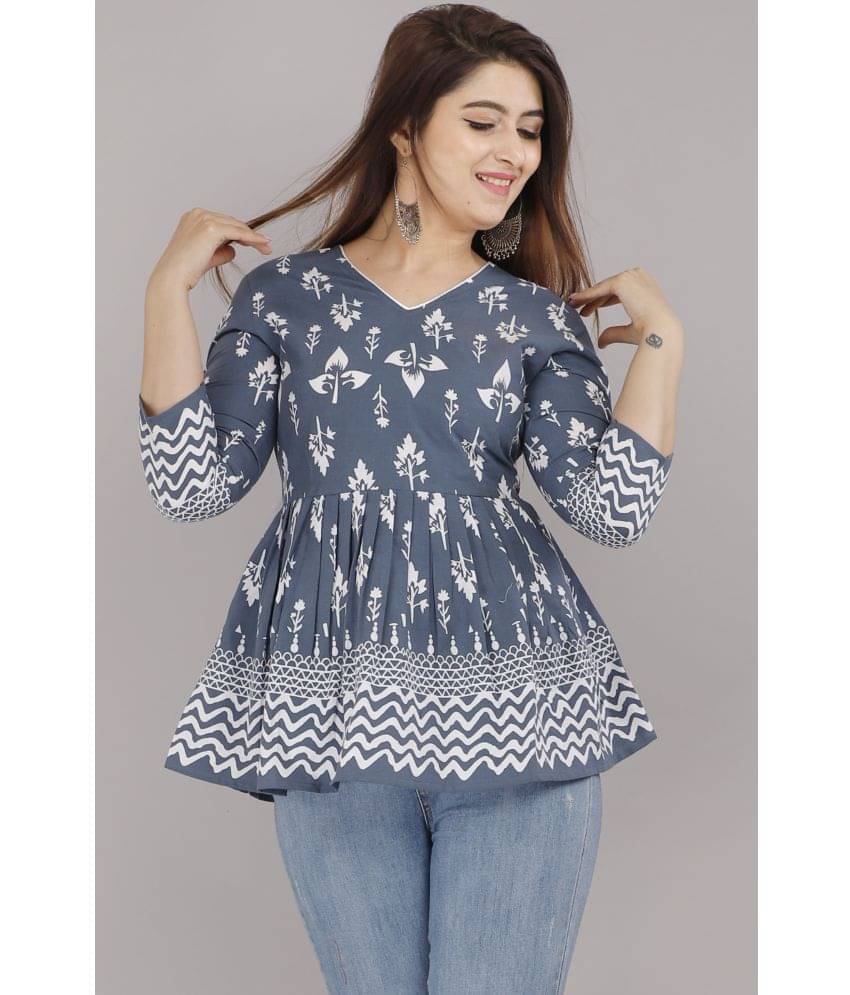 EXPORTHOUSE Women's Cotton Regular Top ( Dark Grey )     			EXPORTHOUSE Women's Cotton Regular Top ( Dark Grey )