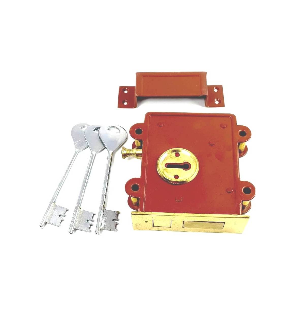     			Onmax Side Door Lock 8 Levers with Double Action and 3 CP Keys, SSDL2 (Maroon)
