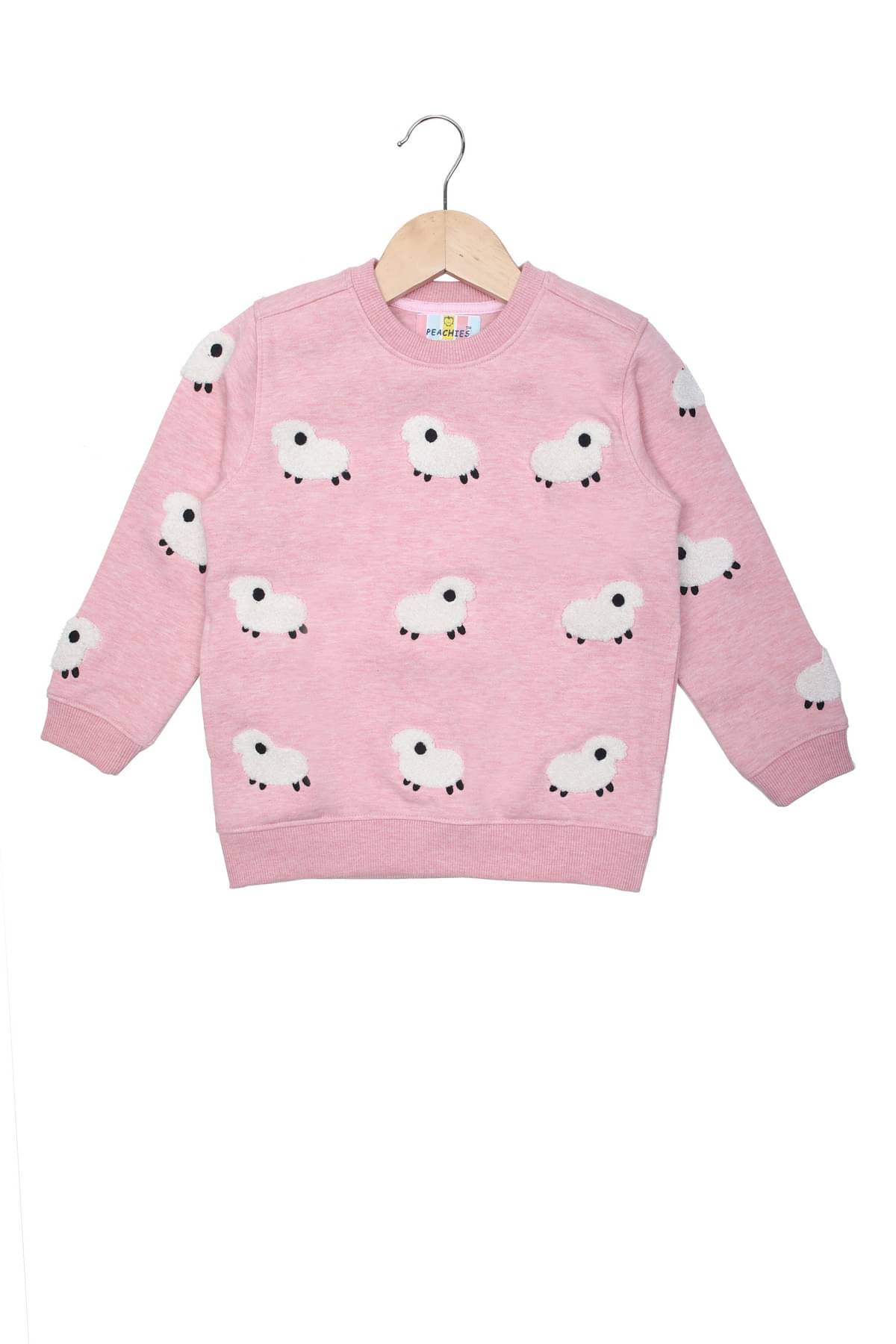    			PEACHIES Girls Cotton Blend Sweatshirt ( Pink )