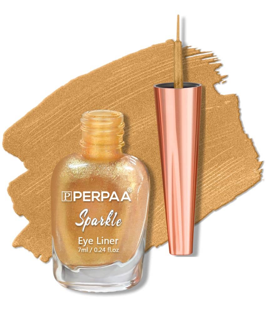 Perpaa - Gold Glitter Eye Liner Liquid ( Pack of 1 ) - Makeup - Eyes | Buy online on ZillyBuy