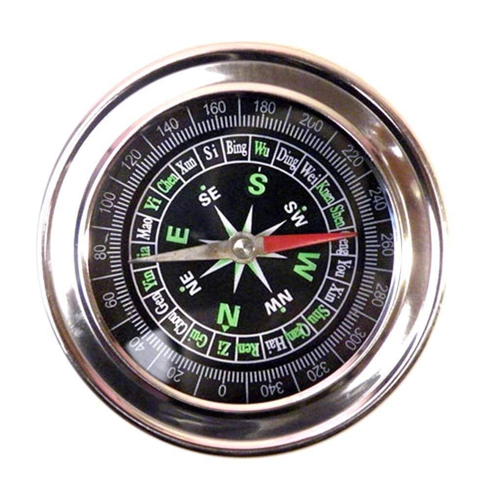 SHB Stainless Steel Vastu Fengshui Camping Navigation Compass (Silver) - Sports and Fitness Equipment | Buy online on ZillyBuy