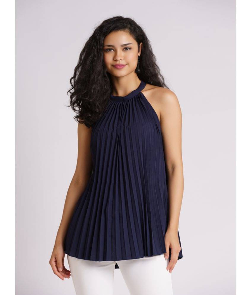 aask Women's Polyester A-Line Top ( Blue ) aask Women's Polyester A-Line Top ( Blue )