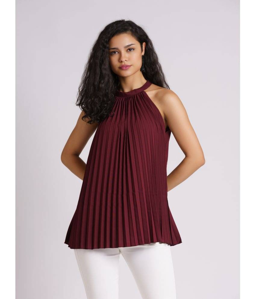 aask Women's Polyester A-Line Top ( Brown ) aask Women's Polyester A-Line Top ( Brown )