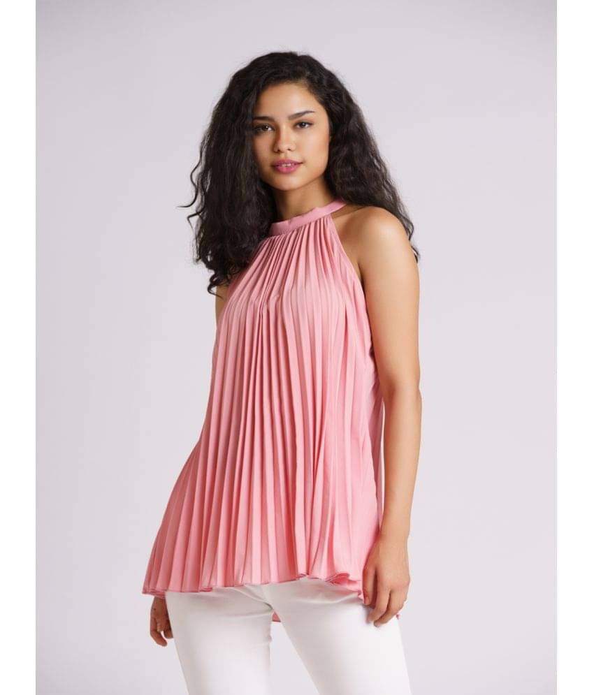 aask Women's Polyester A-Line Top ( Pink ) aask Women's Polyester A-Line Top ( Pink )
