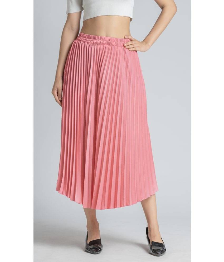     			aask - Pink Polyester Women's Flared Skirt ( Pack of 1 )
