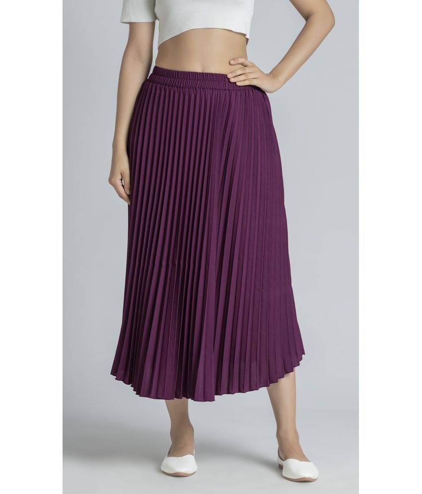 aask - Purple Polyester Women's Flared Skirt ( Pack of 1 ) aask - Purple Polyester Women's Flared Skirt ( Pack of 1 )