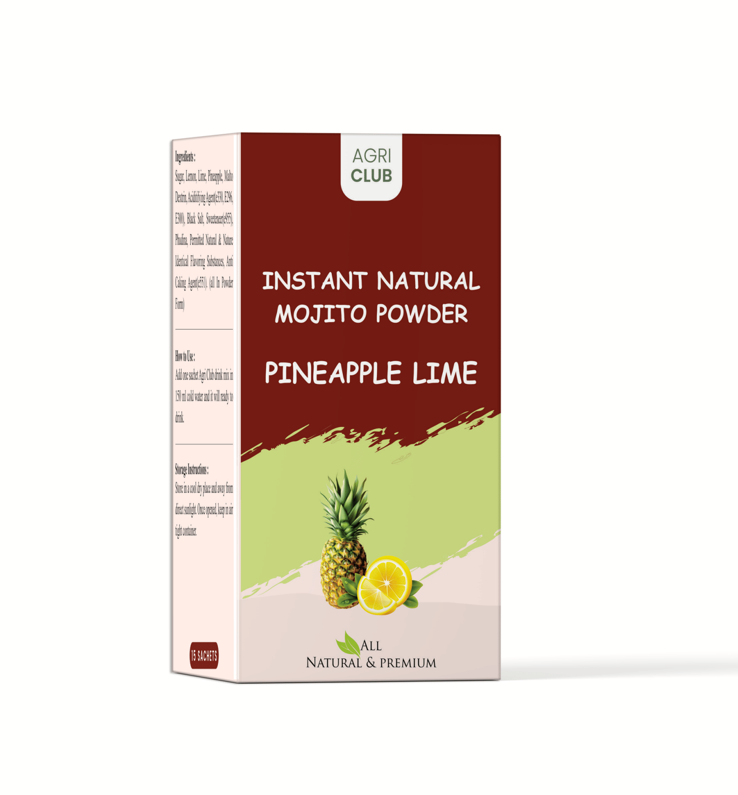     			Agri Club Pineapple Lime Drink Powder Instant Mix 15 Sachets 225 gm