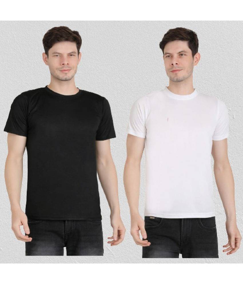 Ben Toi Pack of 2 Polyester Regular Fit Men's T-Shirt ( Black )     			Ben Toi Pack of 2 Polyester Regular Fit Men's T-Shirt ( Black )