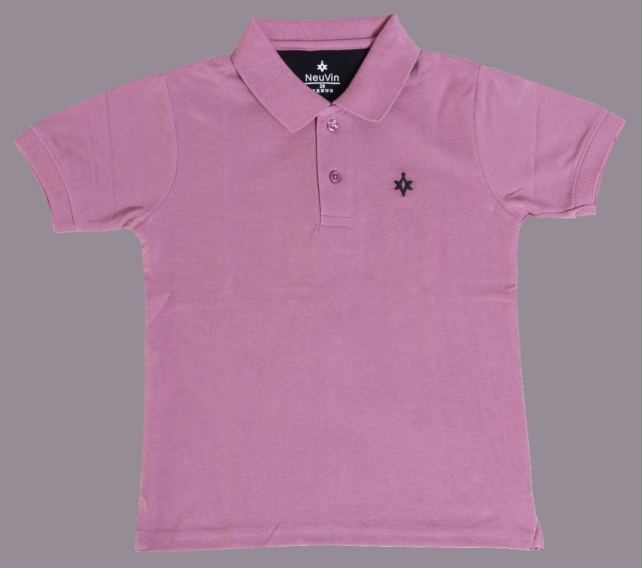     			NEUVIN Pack of 1 Boys Cotton Blend Polo T-Shirt ( Mauve )
