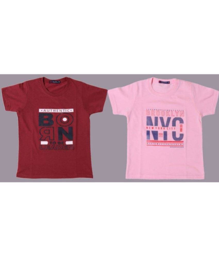     			NEUVIN Pack of 3 Boys Cotton T-Shirt ( Multi Color )