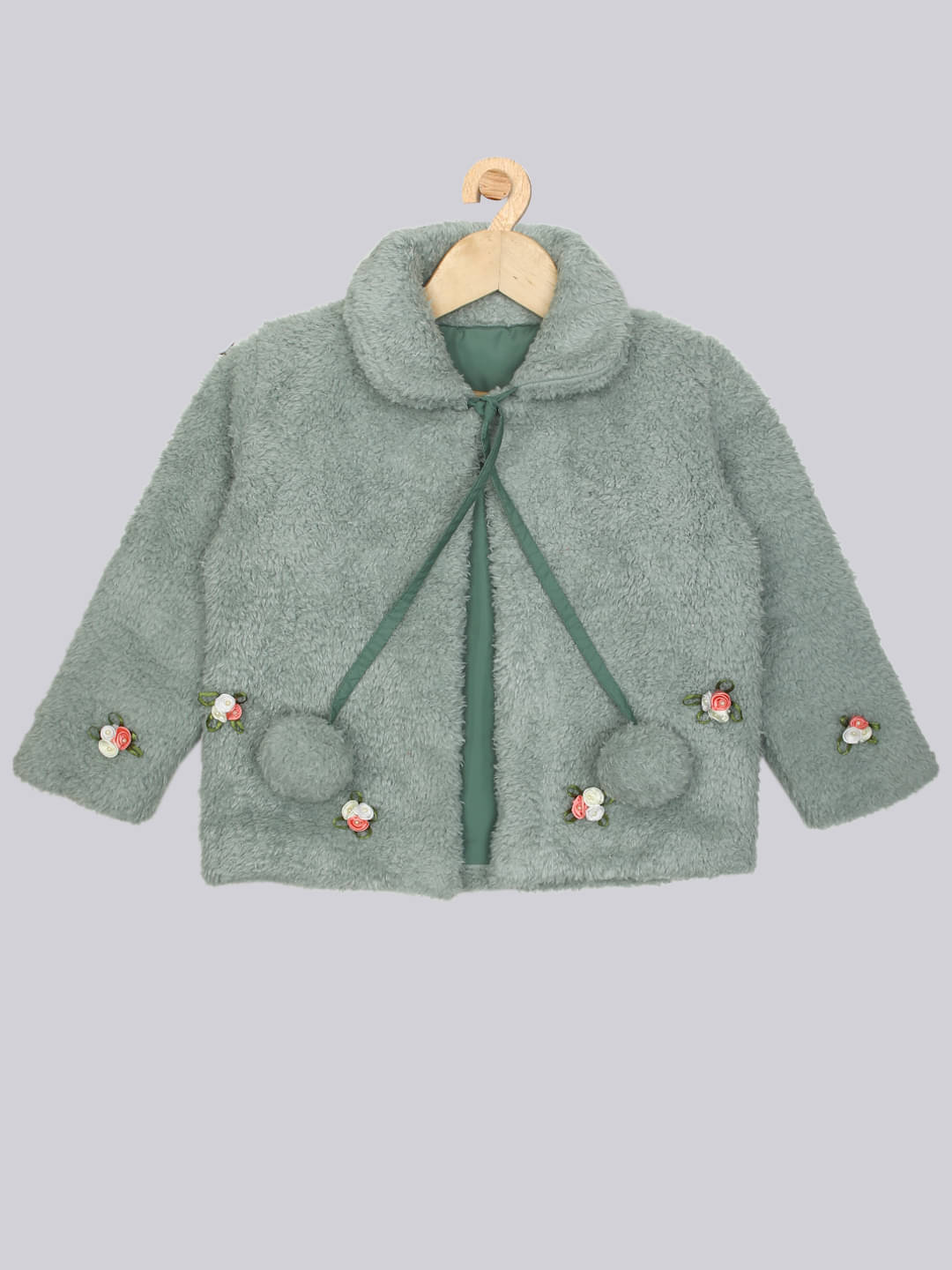     			PEACHIES Girls Polyester Light Weight Jacket For ( Pack of 1 , Sea Green )